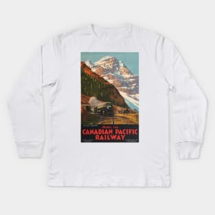 Canadian Pacific Railway - Vintage Travel Kids Long Sleeve T-Shirt